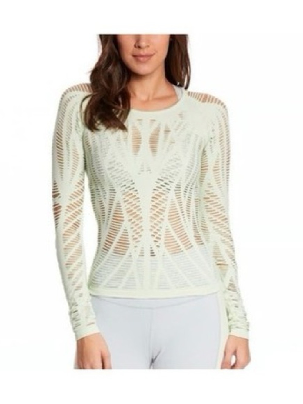 ALO Yoga Wanderer Open-Weave Long Sleeve Top (NWT)